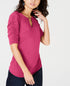 Thalia Sodi Printed Elbow Sleeve Keyhole Top